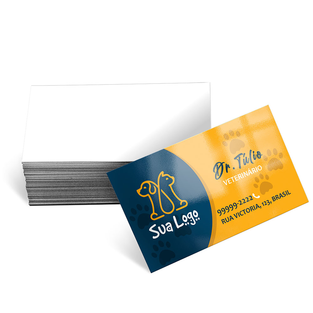 CARTÕES DE VISITA/COUCHÊ 250G/VERNIZ UV/VERNIZ UV TOTAL FRENTE